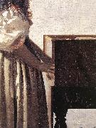 VERMEER VAN DELFT, Jan Lady Standing at a Virginal (detail) wer oil painting